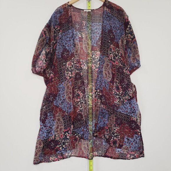 Maurices Womens Sheer Lightweight Kimono Cardigan Boho Romantic Artsy Casual - Picture 4 of 7